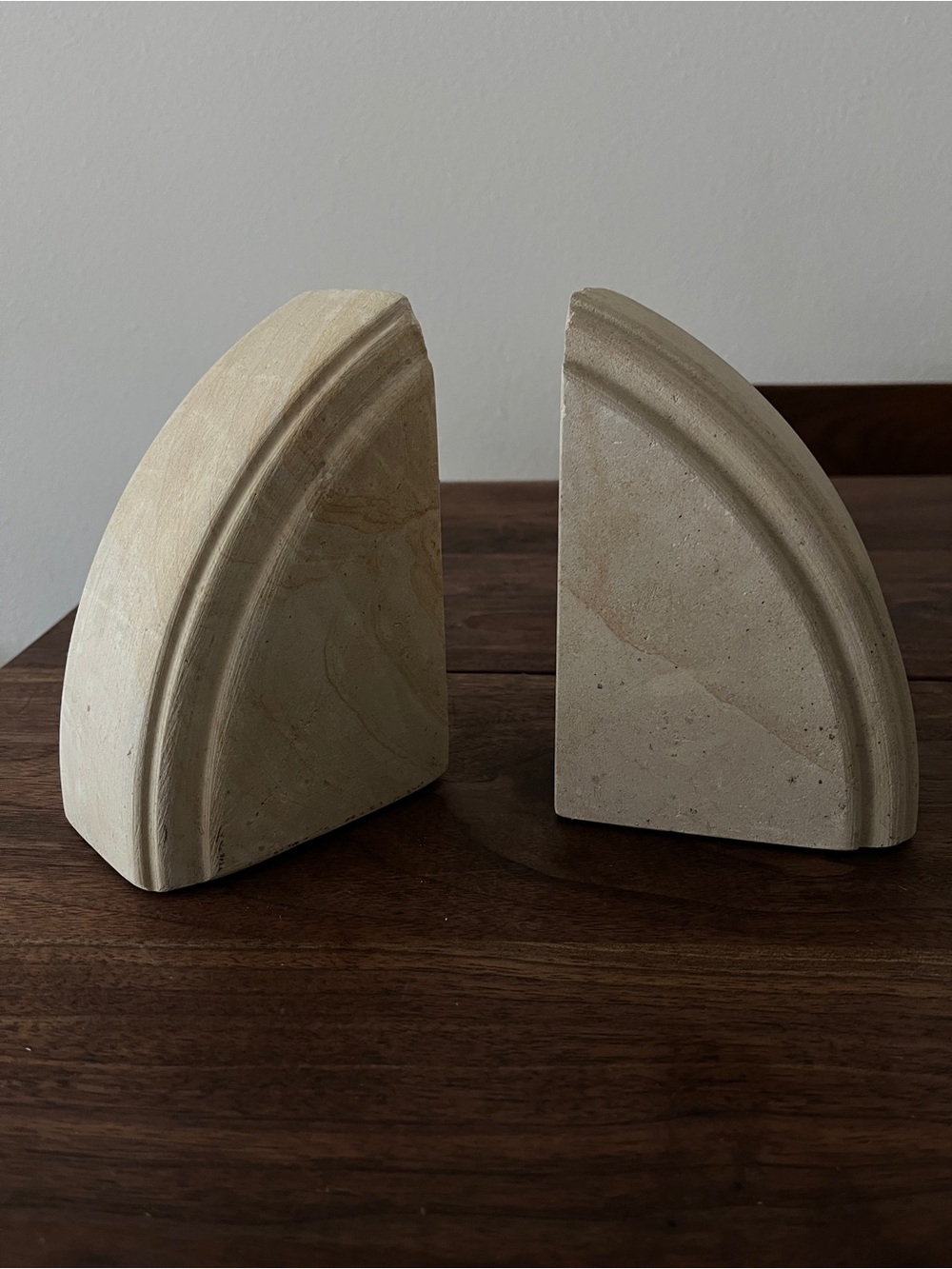 Travertine bookends